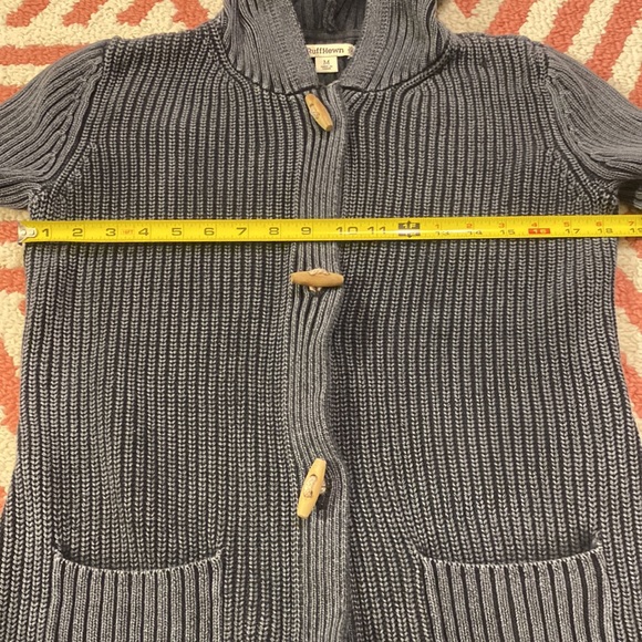 RUFF HEWN M charcoal gray knit cardigan with front pockets - Picture 5 of 7